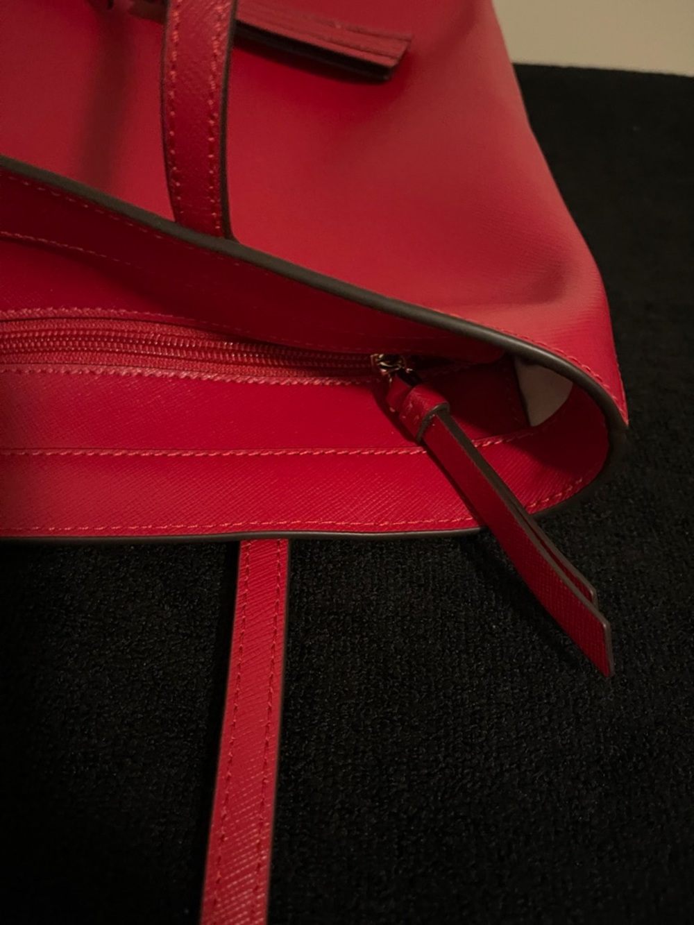 NWOT..kate spade Red Leather Tote with Double Straps - Picture 6 of 11